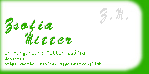 zsofia mitter business card