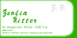 zsofia mitter business card